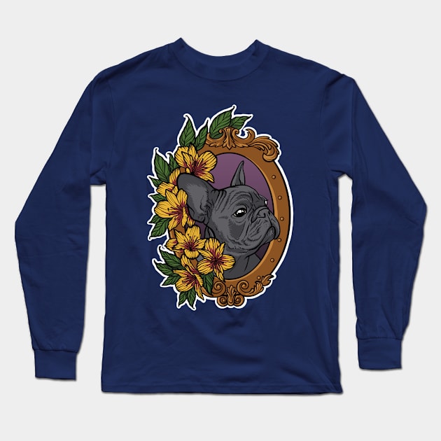 French Bulldog Long Sleeve T-Shirt by crazypangolin